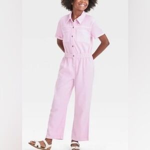 Abercrombie Kids Pink Drapey Twill Jumpsuit Size 13/14
